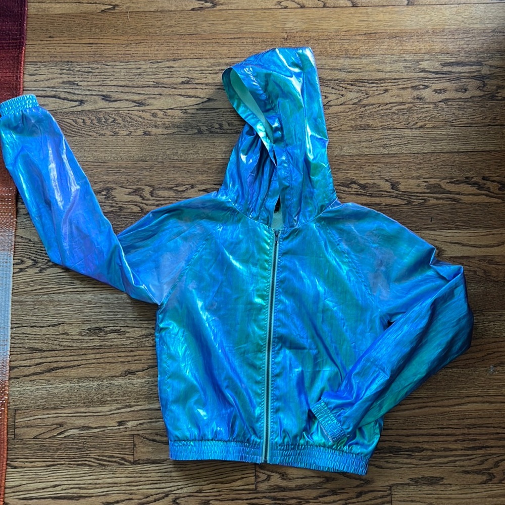 Holographic 80s inspired windbreaker *perfect for a Halloween costume!*